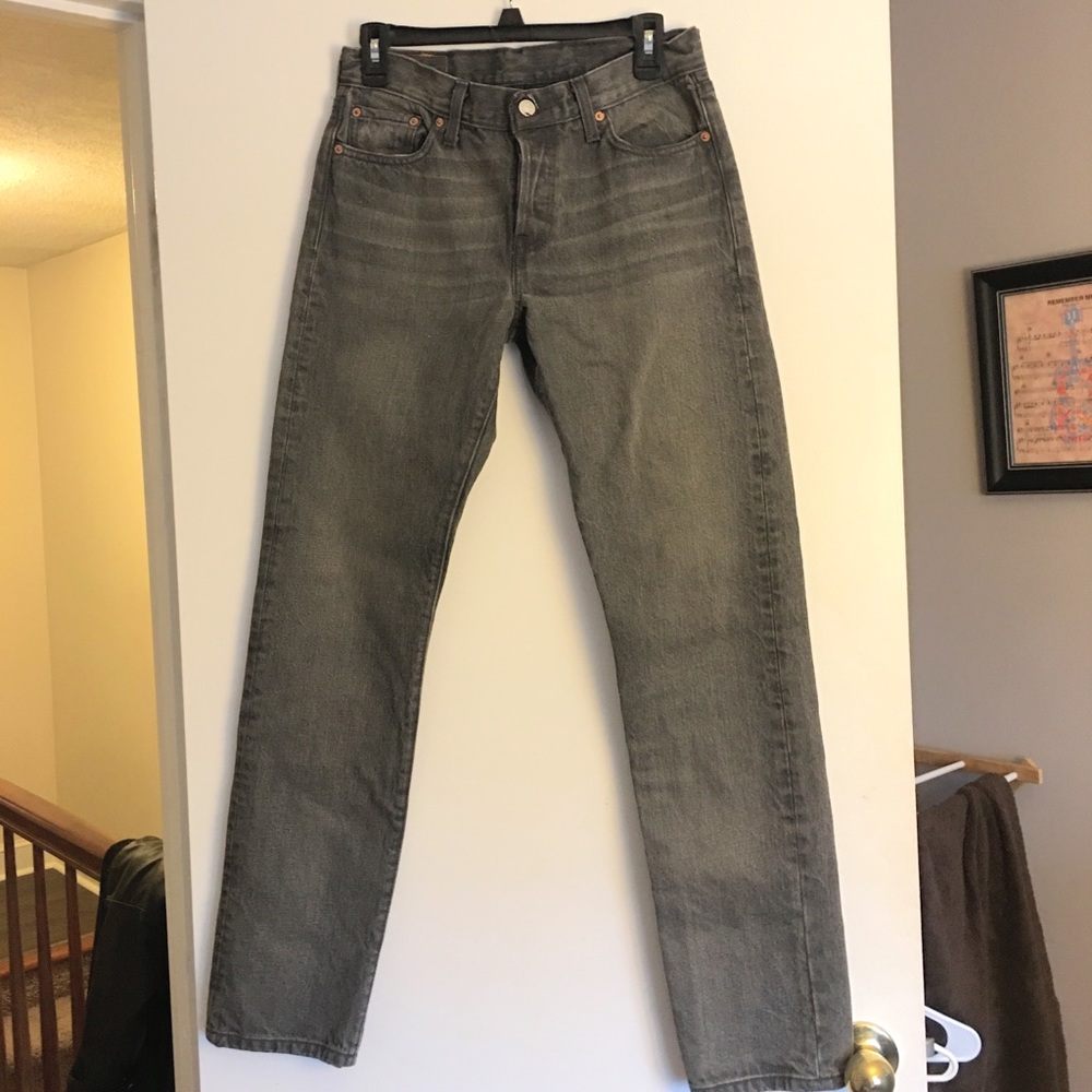 Levi’s 501 charcoal grey jeans